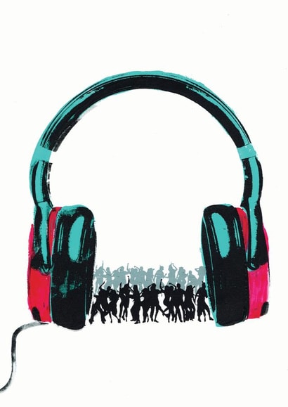 silent disco party Card 23712 created by Katie Edwards