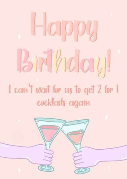 can't wait 2 for 1 Birthday Card 47922 created by Logos By Abi