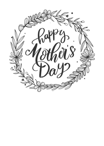 monochrome b&w Mothers Day Card 48166 created by Rachel kell