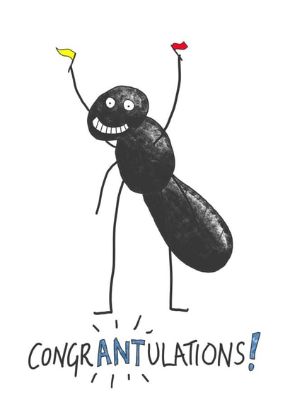 ant insect Congratulations Card 21881 | thortful