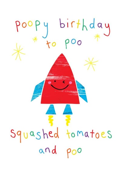 poo from the kids Birthday Card 12832 created by OBJECTABLES