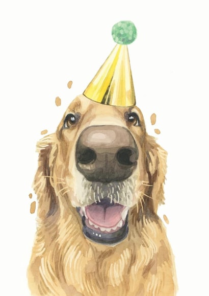 Golden Retriever Labrador Retriever Birthday Card 21231 created by Robert James Hull