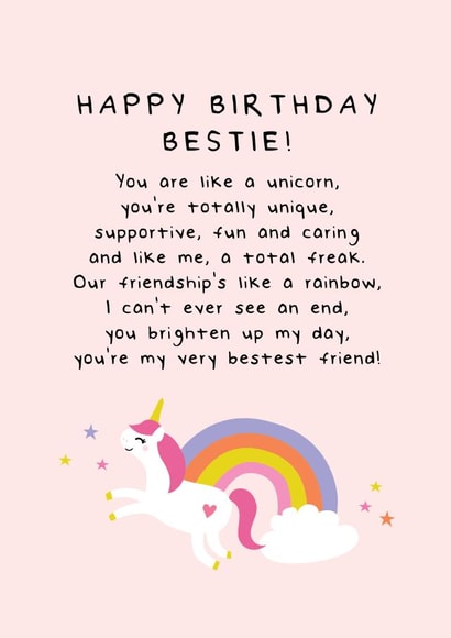 bestie friend Birthday Card 19537 created by Fifi Designs