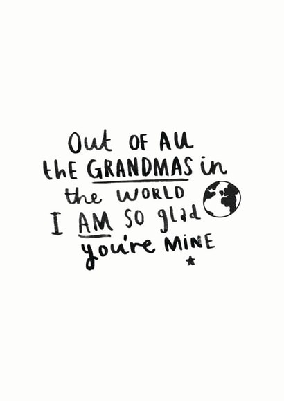 grandma grandmother Just because Card 14697 created by Ellie Ellie