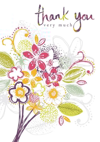 flower floral Thank You Card 16488 created by Claire Wilson