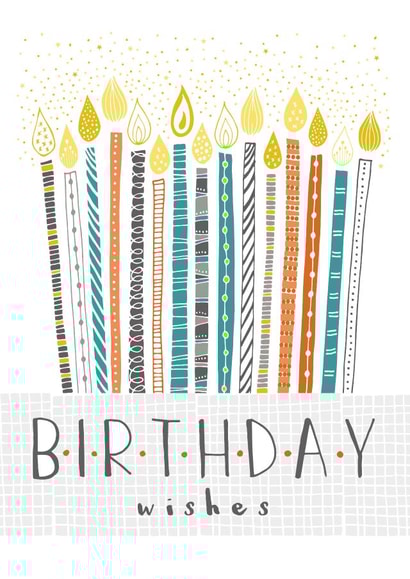 wishes candles Birthday Card 16489 created by Claire Wilson