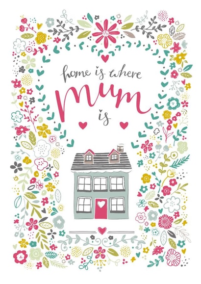 home is where mum is mum Mothers Day Card 41032 created by Claire Wilson