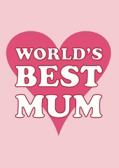 world's best mum mum Mothers Day Card 16582 created by Cloud Cuckoo Design