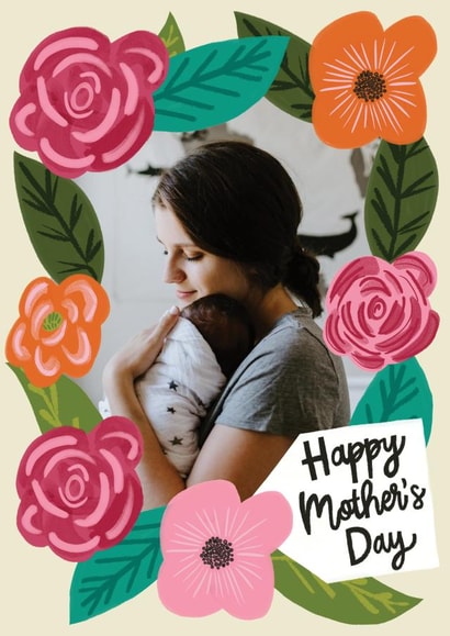 PC flowers Mothers Day Personalised Photo Card 17421 created by @AimeeStevens.Design