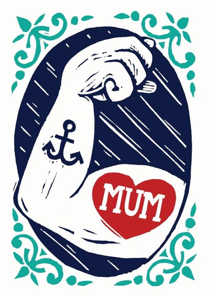 tattoo sailor tattoo Mothers Day Card 13659 created by Woah there Pickle