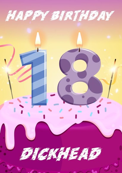 rude 18 Birthday Card 45474 created by Daft Cards