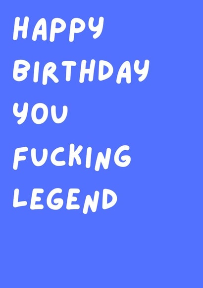 fucking rude Birthday Card 45476 created by Daft Cards