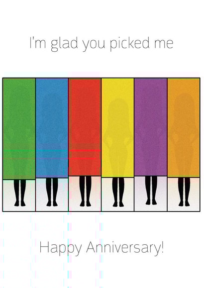 Naked Attraction Anniversary Card (females in boxes) created by SJS Designs