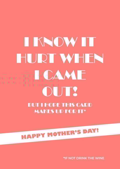 funny birth Mothers Day Card 47693 created by John Fox
