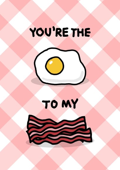 egg bacon Love & Friendship Card 20108 created by James Martin