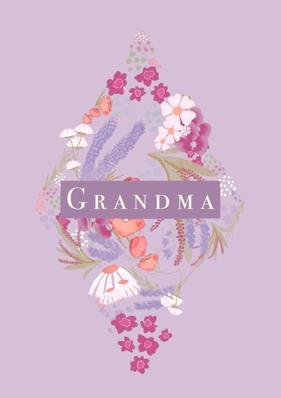 Grandma flowers Mothers Day Card 46176 created by @JessRoseDraws