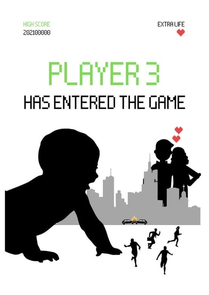 New baby gamer card created by I Made A Funny!