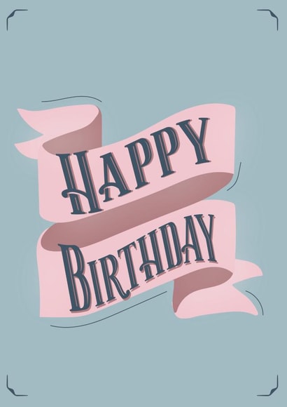 simple banner Birthday Card 10974 created by Love Gemma & Co