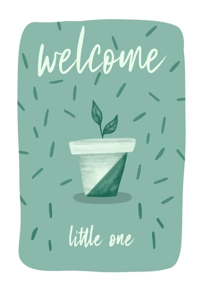 sprout grow New Baby Card 47722 created by JuliasPrintStudio