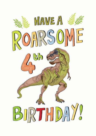 dino dinosaur Birthday Card 17867 created by Life's Little Doodles