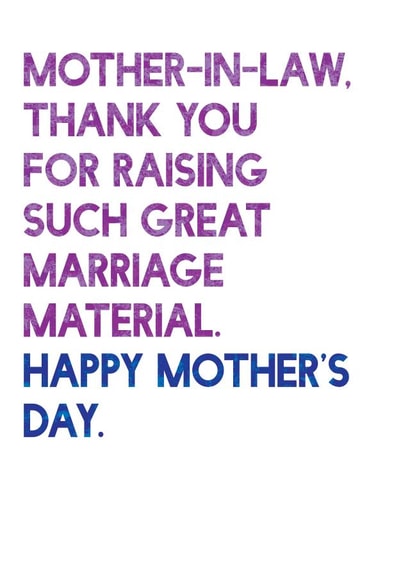 Mother-in-Law Mothers Day Card created by SixElevenCreations