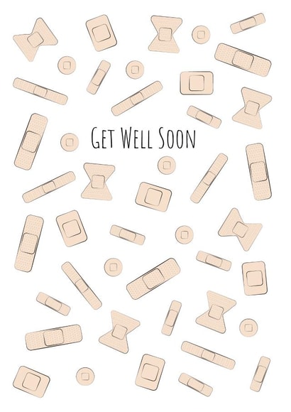 Get well soon plaster Get Well Card 48255 created by We Are Established 
