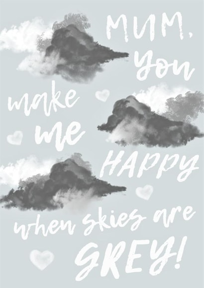 clouds grey skies Mothers Day Card 35324 created by onethirtysix_am