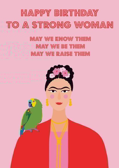 frida kahlo artist Birthday Card 16961 created by Nicola Jo