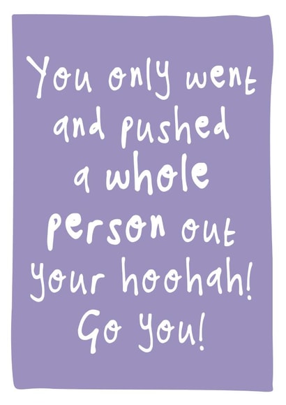 Funny New Baby Card for New Mum created by Bow & Bell