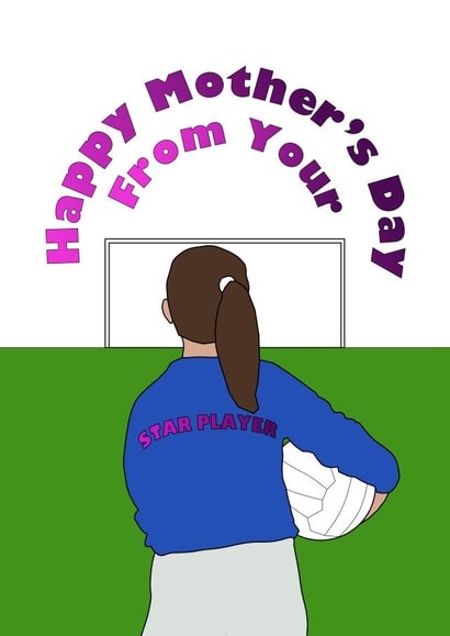 Football Girl Mothers Day Card 40487 created by Beth & Tom
