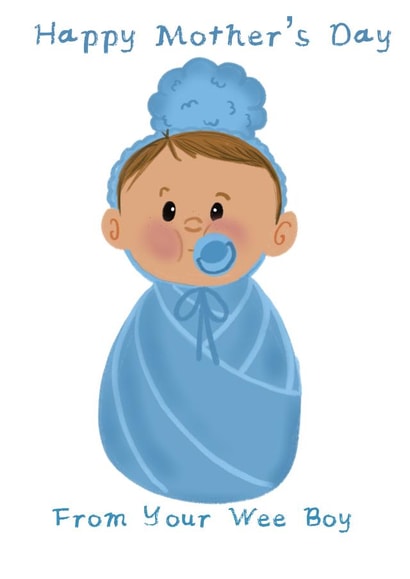 boy baby Mothers Day Card 34252 created by SootysSweetScribbles