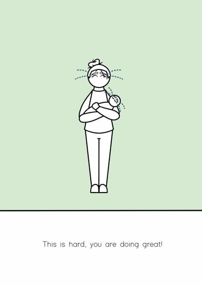 New parent encouragement card created by Skate Better Studio