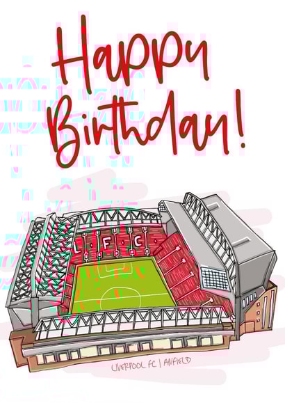 Football Birthday Card - Liverpool FC - Anfield created by Moo & Snip