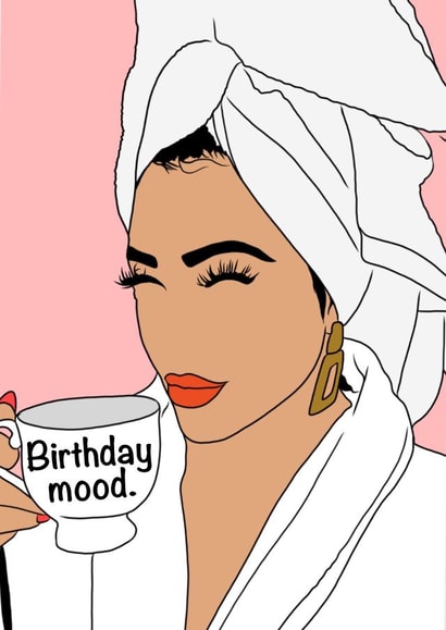 female girl Birthday Card 10437 created by Keepseyshop