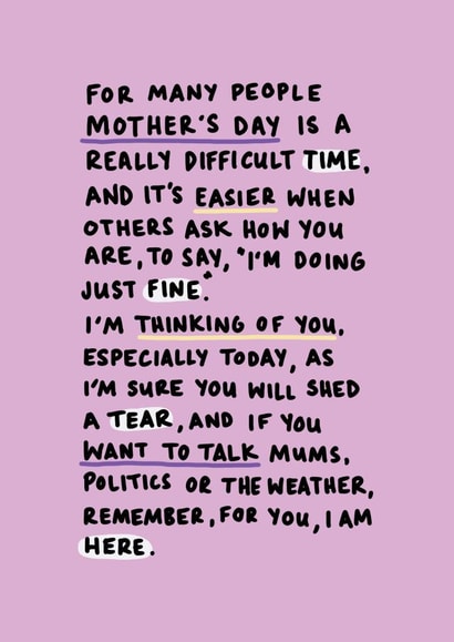 sympathy mum passed Mothers Day Card 44801 created by Hello Dobbs
