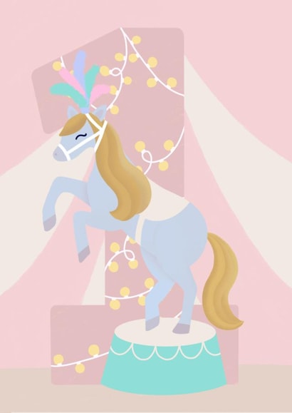 circus horse Birthday Card 20936 created by Nicki O'Donoghue Studio