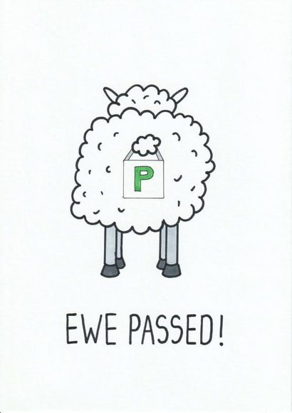 you passed pun Congratulations Card 18202 created by Ow Cards