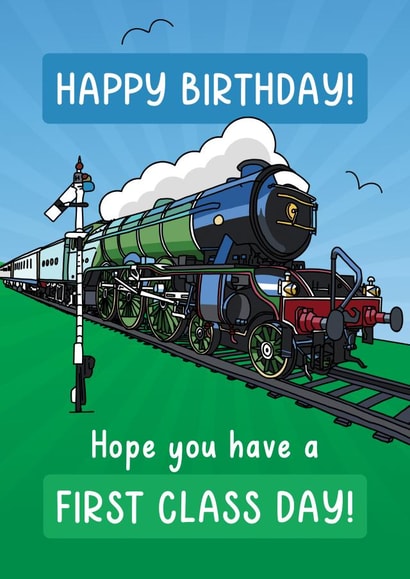 Vintage steam train Birthday card created by Evie Garnett Designs