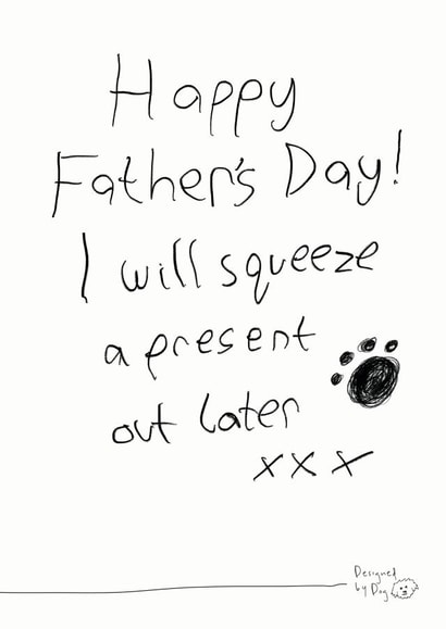 father dog dad Father's Day Card 13038 created by Paper Plane