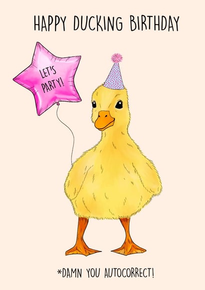 duck animal Birthday Card 20825 created by Poppy & Mabel