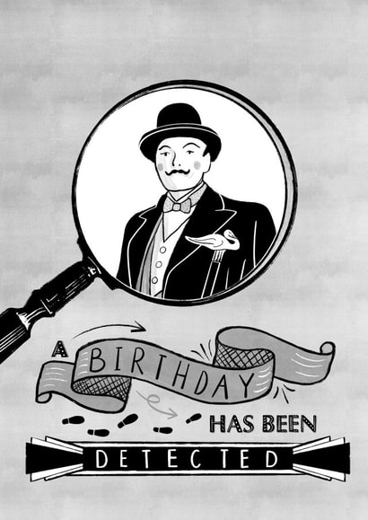 Poirot Agatha Christie Card 39761 created by Laura Crow