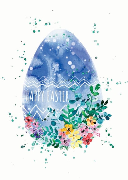 flower egg Easter Card 17221 created by Alice Johnson Artwork
