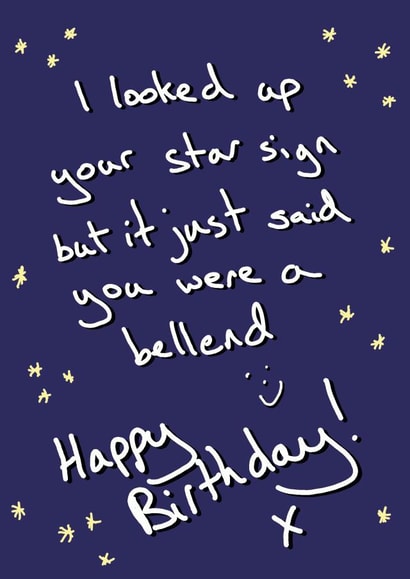 star sign astronomy Birthday Card 18918 created by Random Shit Cards