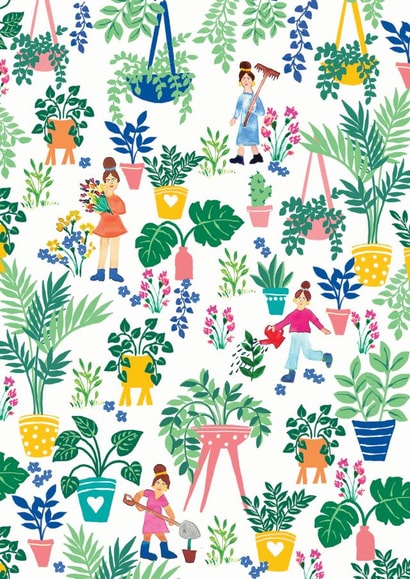 Cute plant lover card for a friend created by Zoe May Designs