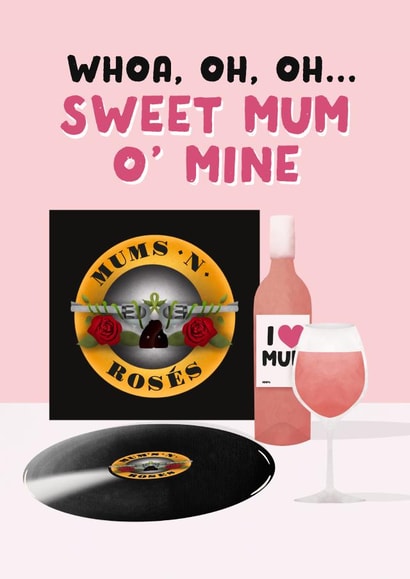 guns n roses rock n roll Mothers Day Card 43098 created by Courtney