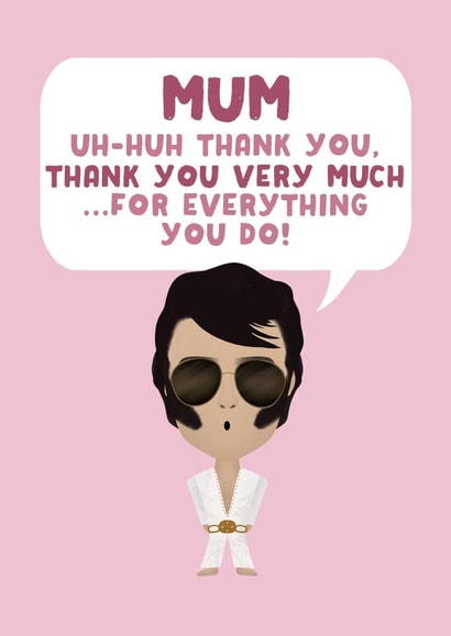 the king king of rock and roll Mothers Day Card 18390 created by Courtney