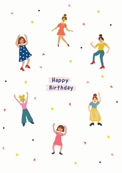 dance dancing Birthday Card 21833 created by Zoe May Designs