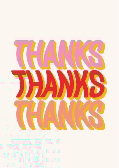 groovy thanks thanks thanks Thank You Card 21934 created by Rose Elliott