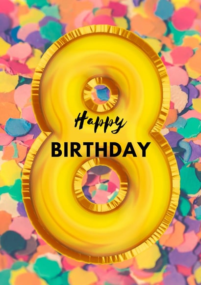 confetti 8 Birthday Card 48208 created by Lindsay Griffiths