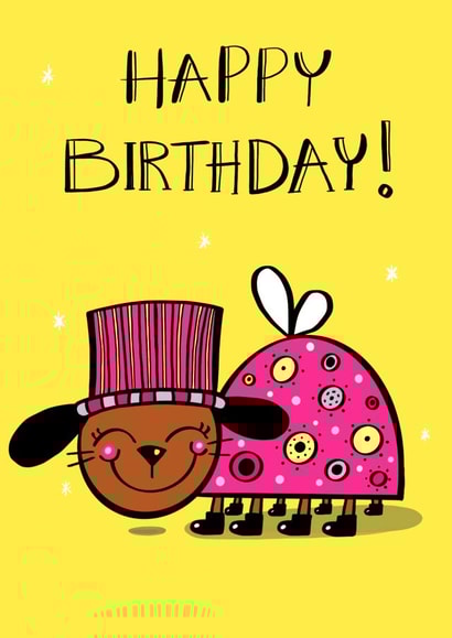 ladybug bug Birthday Card 21942 created by Claire Vessey Art